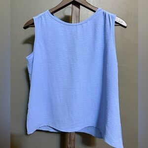 Wildflowers Periwinkle Sleeveless Blouse with bow on back